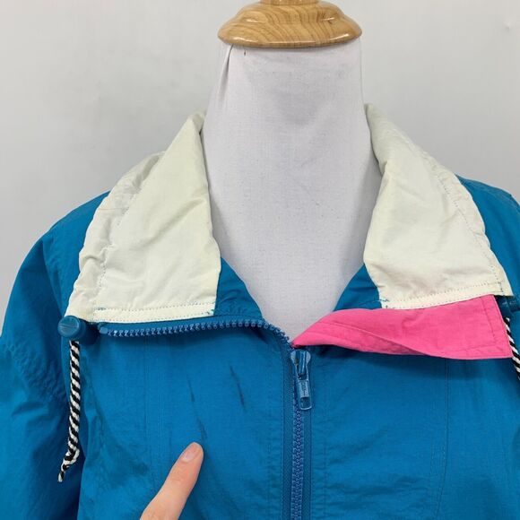 Vintage Helly Hansen Windbreaker Ski Jacket Womens M Medium 1/4 Zip Pullover - Picture 5 of 13